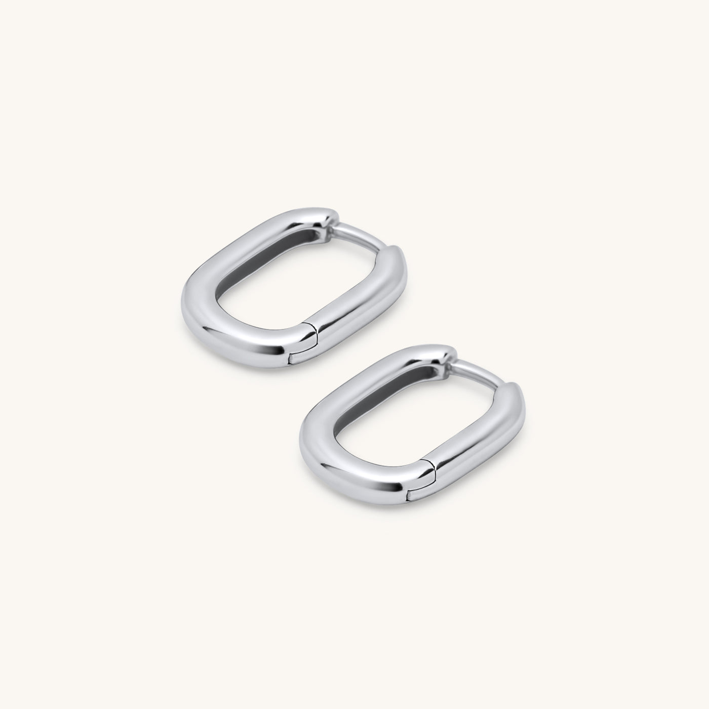 INTTN Mini Oval Huggie Hoops Earing  Snake Hoop Women's Earing 925 sterling silver