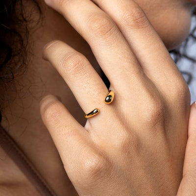 Thin Teardrop Ring